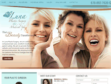 Tablet Screenshot of lunaplasticsurgery.com
